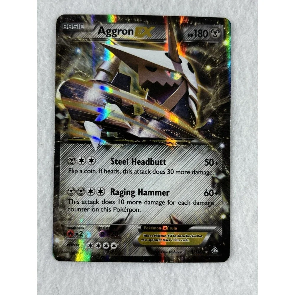 Pokémon Aggron EX 93/160 & Seismitoad EX 20/111 Holo Rare Card Lot XY Era
